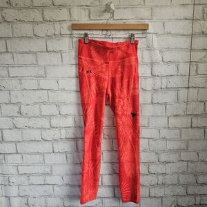 UA Ankle Crop Rush Red Meridian Leggings, XS